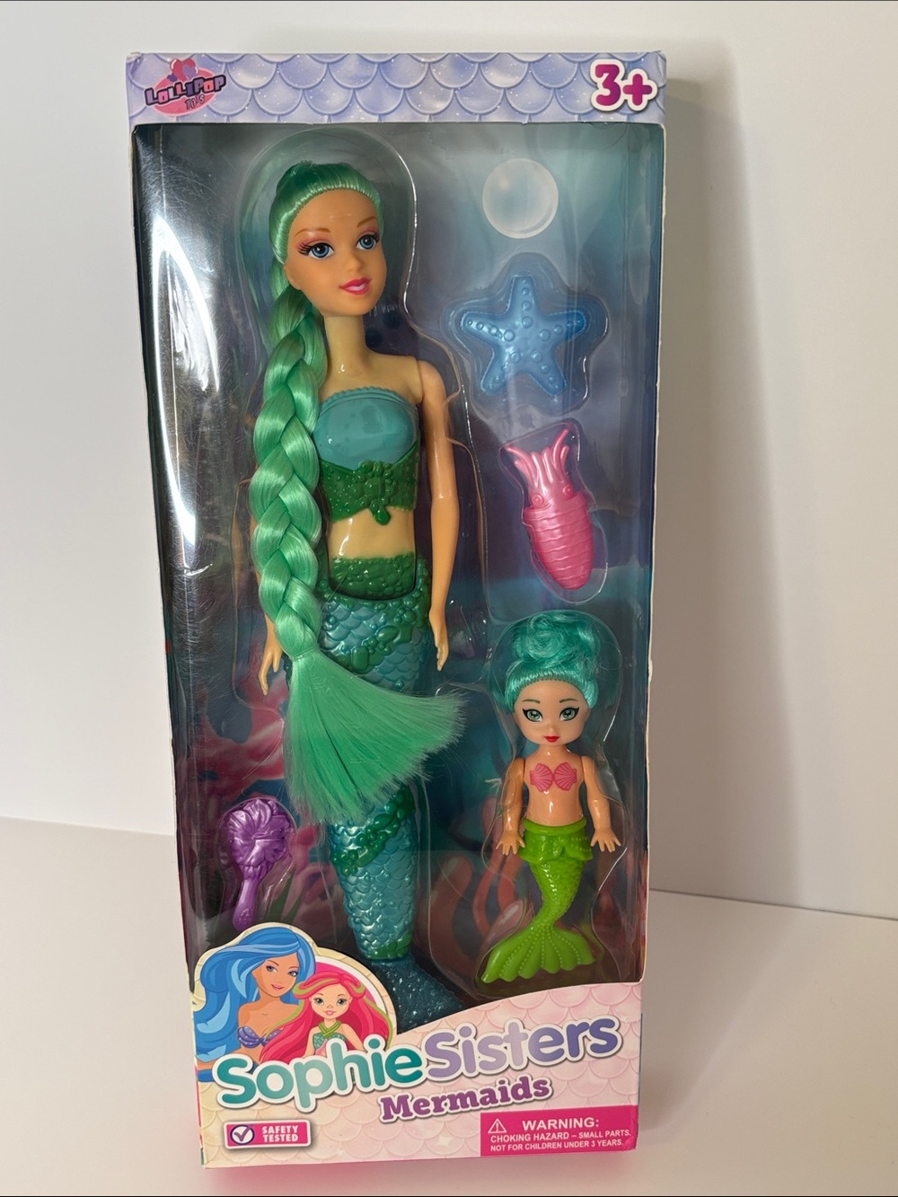 ✨🧜‍♀️ Sophie Sisters Mermaid Doll Set – Green Mermaids 🧜‍♀️✨